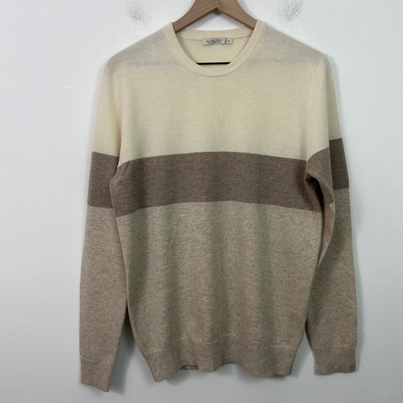 Suitsupply Other - Suitsupply Mens Cashmere Wool Colorblock Crew Sweater Size Medium